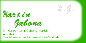 martin gabona business card